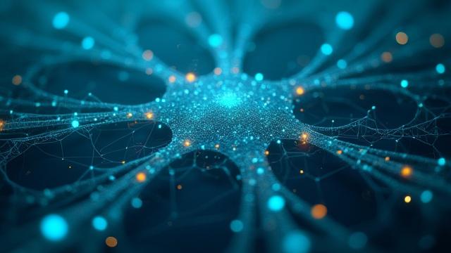 Abstract architectural rendering of interconnected nodes, representing digital platform development and scalable technology.